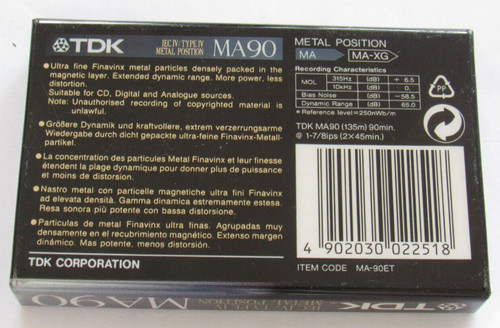Tdk 90et iec - ma-90et, type