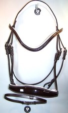 Trense braun Leder Lackleder