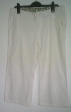 Weiße Edeljeans in 3/4-Länge