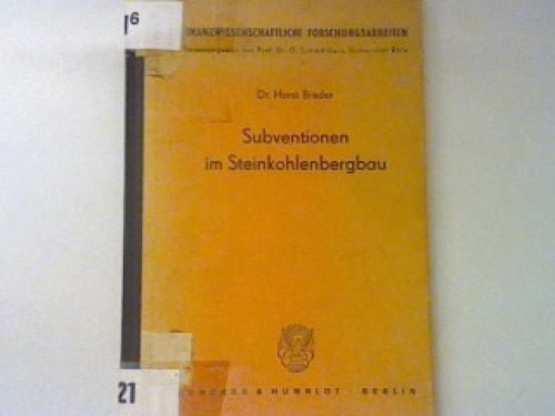 Subventionen - , im