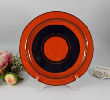 Hutschenreuther Hartkeramik - Kuchenteller Ø 20 cm. orange / kobaltblau
