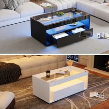 Hochglanz Couchtisch mit 2
