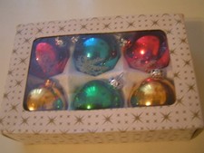 Baumschmuck = 6 bunte Baumkugeln =   ~~  Deko