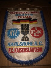 karlsruher sc x 1.FC Kaiserslautern Dfb Pokalfinale 1996 Wimpel /Pennant
