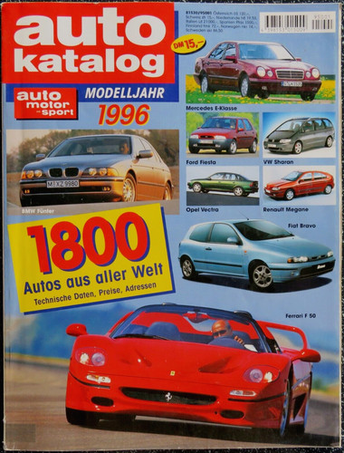 Auto katalog 1996 1800 autos - auto-katalog,