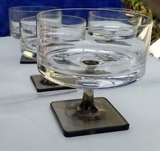Rosenthal Gläserset Berlin 4x Sektschale Glas,Fuß Rauchglas,George Butler Jensen