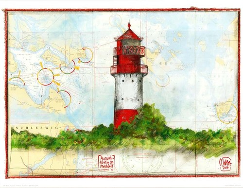 Kunstdruck leuchtturm - kunstdruck, "leuchtturm