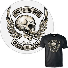 Biker T-Shirt Skull Rocker