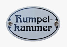 Rumpelkammer Türschild Zimmerschild Emailschild  10,5 x 7 cm; Nr. 1889