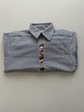 ST. PETER COUNTER TRACHTEN HEMD LANGARM DUNKELBLAU WEIß KARIERT GR.98 CM 3 JAHRE
