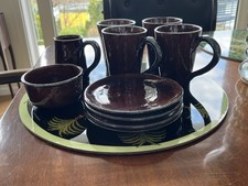 Schimmerndes braunes keramik - schimmerndes,