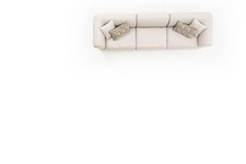 Sofa 5 Sitzer Beige Luxus