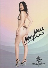 Signierte Autogrammkarte Mary Haze 10 x 15 cm