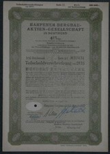 Harpener Bergbau-Aktien-Gesellschaft 1935  4,5 % Anleihe 100 RM Serie 21