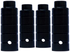 4 x BMX Fahrrad Stahl Pegs für 10 mm 3/8" Achsen schwarz 38 x 110 mm Fussraster