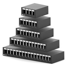Patchpanel Gehäuse Netzwerk Panel Verteiler Aufputz für Keystone Module RJ45 LAN