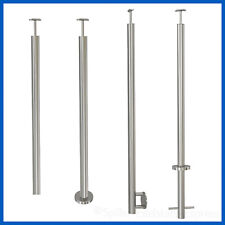 V2A Edelstahl Pfosten Seitenmontage Aufmontage Betonieren Stütze Handlaufhalter