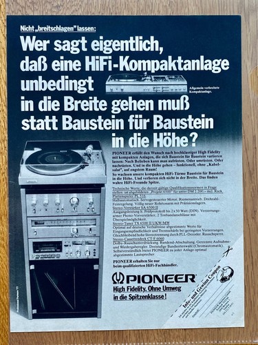Pioneer stereo anlage hifi - stereo,