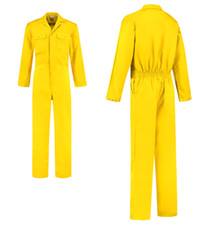 Overall Kombi Karneval Fasching Kostüm gelb 44-66 Arbeitsoverall Arbeitsanzug
