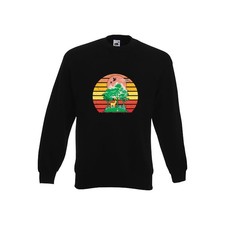 Waldlichtung | Outdoor | Natur | Bäume | Retro Sweatshirt Schwarz