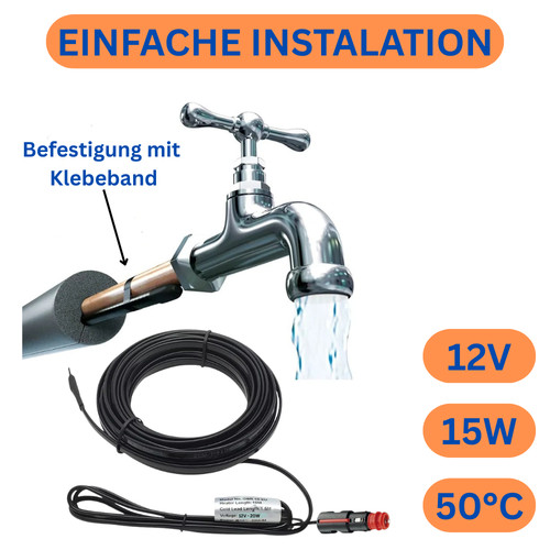 Heizkabel frostschutz 12v - heizkabel,