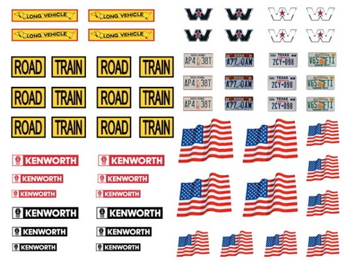 Truck aufkleber set decals - us-truck, aufkleber-set