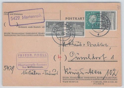 Bund landpoststempel 5429 - bund,
