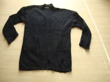 dicke Strickjacke Gr. M 38 sehr guter Zustand dunkelblau  kart