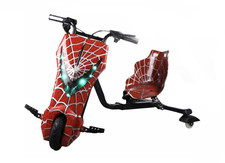 Elektrischer Drift Trike Kart 250 W 36 V Spiderman Rot / ZUSTAND NEU !