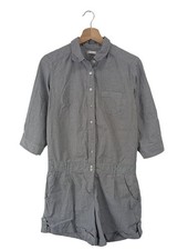 OYSHO Kurzer Jumpsuit Damen Hose Gr. DE 38 hellgrau Casual-Look