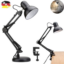 Schreibtischlampe Gelenkarm Leselampe Arbeitsplatzleuchte Lampe mit Gelenk +CLIP