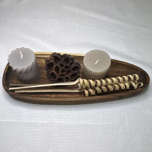 Ovale dekoschale aus - dekoschale, holz