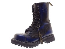 STEEL 10 Loch Damen Schuhe Stiefel mit Stahlkappe Biker Boots Gr 37 Leder