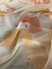 Gardinen Schal Vorhang Stoff Meterware orange gelb rot Breite 1,50 m transparent