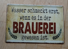 Deko Blechschild "Wasser
