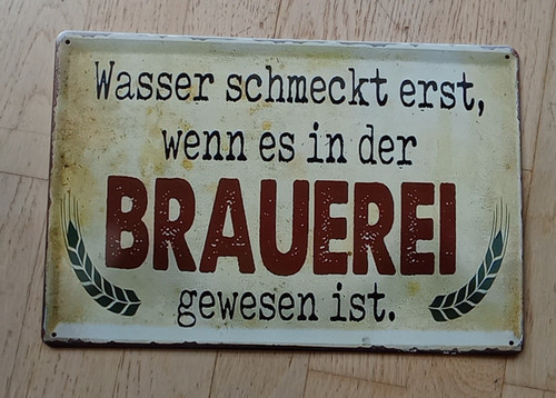 Deko blechschild wasser - deko,