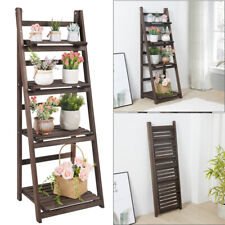 Holz Standregal Bücherregal Leiterregal Blumenregal Küchenregal Badregal Faltbar