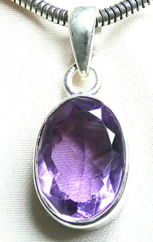 Amethyst anhänger 925 silber - amethyst,