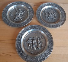 3 Zinnteller 23cm Durchmesser