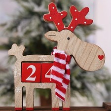 🦌 Rentier Holzkalender 🎁 Advent Countdown – Weihnachtsdeko & Geschenkidee