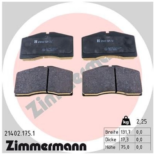 Zimmermann bremsbelagsatz - zimmermann,