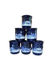 6 Glühweinbecher blau 0,2L