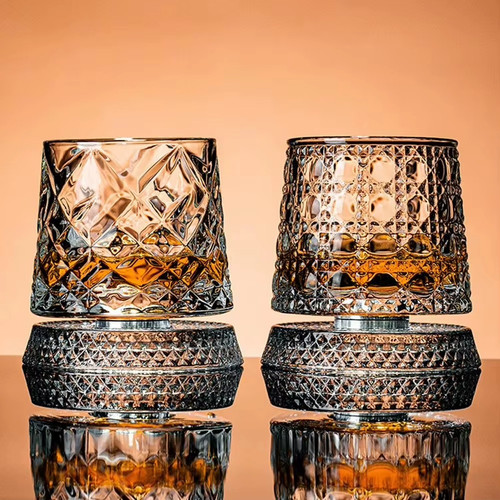 Drehbarer whiskyglas - 2x,