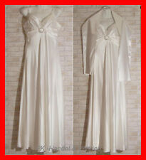 Abendkleid mit Stola Gr.34 Creme Weiß von Lissa-Paris, Brautkleid, Ballkleid