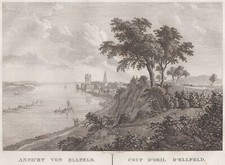 Eltville Original Kupferstich Roux 1826