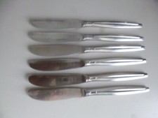 6 Stück Messer / Frühstücks - Messer (Dessertmesser) von Wellner Silber 90