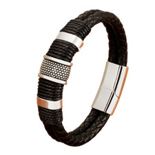 Herren Armband Schwarz Echtes