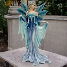 Frosty Pixie Fee Statue Ätherisch Winter Gothic Königin Ornament Fantasy Figur