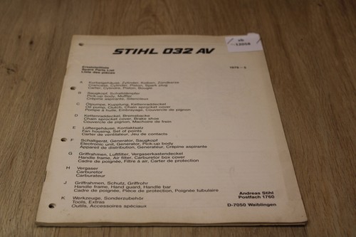 Stihl 032 ersatzteilliste - stihl,