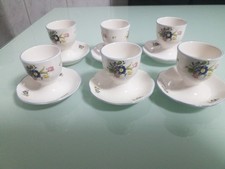 Nikko Porzellan,  6 Eierbecher, Serie Vanessa Blue Peony